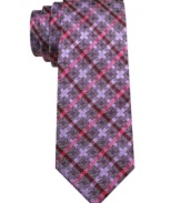 Plaid of a different color. Energize your dress look with this rad skinny tie from Ben Sherman.