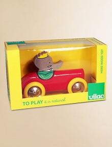 Made of wood with a shiny lacquer finish, Babar, dressed in his classic green jacket and yellow crown, is ready to go on a road trip with you in his classic car. This toy is truly a special treasure. Based in the mountains of France, Vilac has handcrafted high quality, classic, award winning toys since 1911.8.75 X 4.3 X 3.25Recommended for ages 2 and upMade in France