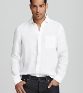 Grayers Stanley Solid Linen Sport Shirt - Slim Fit