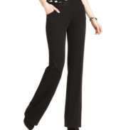 Chic ponte knit pants from Calvin Klein take you from the office to out on the town with a quick change of accessories. An essential part of any working woman's wardrobe.