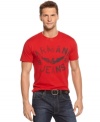 Raise your casual style game with this graphic t-shirt from Armani Jeans.