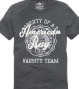 Get some vintage style with this varsity-inspired t-shirt from American Rag.