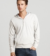 Layer this mellow hoodie on a windy afternoon or when you're hanging with friends for an above average essential look.