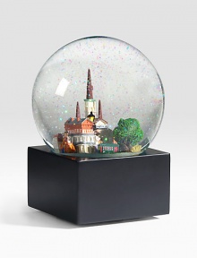 EXCLUSIVELY OURS. This cityscaped globe is filled with the hand-painted resin skyline of New Orleans, including landmarks such as: St. Louis CathedralJackson SquareRoyal and Bourbon Street lamppostsRiverboatStreetcarMardi Gras float and morePlays Way Down Yonder in New OrleansGlass dome with resin figures7H X 4W X 3½D3.5 lbs.Imported