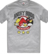 Let your casual wardrobe level up with this cool Angry Birds graphic tee from Fifth Sun.