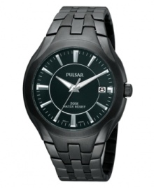 An industrial-strength watch from Pulsar with a blackout design.