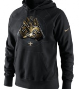 Hands down-make it apparent who your favorite football team is with  this New Orleans Saints NFL graphic hoodie from Nike.