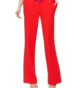 Rev up your look with these vibrant trousers in on-trend red, from Jones New York.