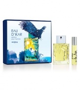 The Eau d'Ikar visual is enhanced by this set. Black outside and inside, masculine and elegant, this set is the must-have for travelers. Set includes: Eau d'Ikar, 1.7 oz. and an Eau d'Ikar travel spray. Made in France. 