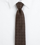 Expertly crafted in Italian silk and finished in a handsome houndstooth pattern.About 3 wideSilkDry cleanMade in Italy