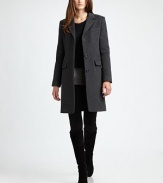 Classically tailored and made from an irresistible blend of wool and cashmere, this coat is a must-own style.Notched collarBust dartsConcealed front closureFlap pocketsBack ventFully linedAbout 35 from shoulder to hemWool/cashmereDry cleanImported Model shown is 5'10 (177cm) wearing US size Small. 