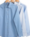 Play-up pattern in your business wardrobe with one of these button-front shirts from Van Heusen.