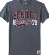 You're in good company wearing this vintage-inspired graphic t-shirt from Ecko Unltd.