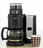 Give yourself complete ground control. Coffee is just better when its done from scratch, and this grinder/brewer offers all the settings for a first-class cup of joe. Just grind your favorite coffee beans then brew at one of three strength settings. One-year limited warranty. Model KM7000.