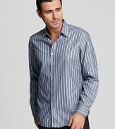 BOSS Black Lex Stripe Sport Shirt - Classic Fit