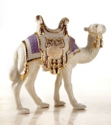 Sculpted in creamy ivory china and accented in 24K gold, the Lenox First Blessing Nativity collection is a beautiful way to honor baby Jesus and accent your home for the holidays. The camel will add to your Christmas scene.