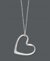 Give her a piece of your heart. Giani Bernini's exquisite floating heart pendant is a gift she'll absolutely adore. Crafted in sterling silver. Approximate length: 18 inches. Approximate drop: 3/4 inch.