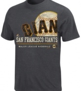 Loud and proud. Get the crowd going and cheer on your San Francisco Giants in this MLB graphic t-shirt from Majestic.