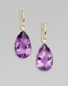 From the Ipanema Collection. Elegant faceted teardrops of richly colored amethyst, each accented with a radiant diamond.Diamonds, 0.16 tcwAmethyst18k yellow goldDrop, about 1Ear wireMade in Italy