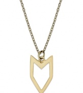 Add a hint of Southwestern appeal. Studio Silver's Chevron pendant features an edgy cut-out arrowhead. Set in 18k gold over sterling silver. Approximate length: 18 inches. Approximate drop: 3/4 inch.