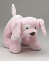 Gund Spunky medium pink. Spunky stuffed pink puppy is 10 tall.