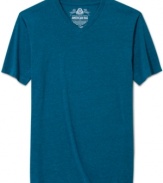 Soften up for summer with this heathered v-neck t-shirt from American Rag.