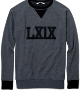 Spelling it out: Celebrating the birth of designer Sean Combs in 1969, Sean John puts the number 69 in Roman numerals across the front of this crew neck fleece.