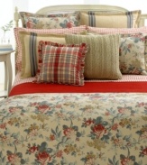 A classic tattersall check in cherry red makes a bold statement on pure, 200-thread count cotton.