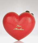 Serious designer desire: This clutch from Love Moschino lets you wear your heart on your shoulder (or under your arm). It's sized to stow your sweetest sartorial essentials.