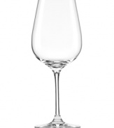 Crystal stemware inspired by the Tuscan appreciation for fine wine. These classic Pinot Grigio wine glasses are designed to emphasize the color and aroma of white varietals. Dishwasher-safe crystal by Lenox adds to their appeal. Qualifies for Rebate