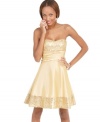 So sweet for a hot summer night, pair Hailey Logan's party dress with a metallic heel and dance the night away.