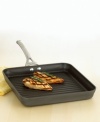 Get your grill on. Calphalon's winning combination of a nonstick cooking surface and raised ridges provides beautifully grilled, low-fat results, while the hard-anodized construction ensures years of great use. Lifetime warranty.