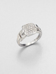 From the Classic Chain Collection. This nature-inspired style from a socially and environmentally responsible brand features brilliant pavé diamonds set in sterling silver with a detailed shank. Diamonds, .32 tcwSterling silverWidth, about .4Imported