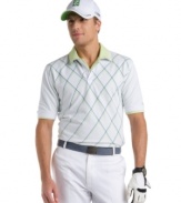 Play as cool as you look. With performance wicking and high-tech properties, this Izod polo is set for the green and beyond.