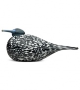 Black and white plumage and a bluish gray head make iittala's newest bird, Mirella, an instant favorite. First hatched in 1972 by artist Oiva Toikka, the fanciful Birds collection captures the nuances of each creature in beautiful mouth-blown glass.