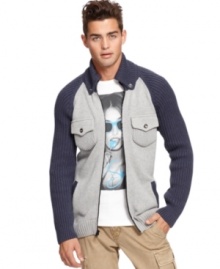 Need a layer for fall? This full-zip sweater from Bar III is perfect for your t-shirt and jeans style.