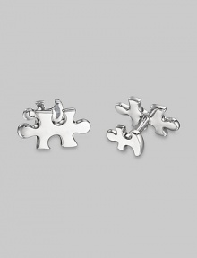 Pieces to the puzzle of life, in sterling silver, large in front, smaller on the t-back. Front length, about 1 Made in USA