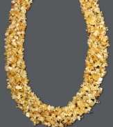 Add a splash of citrus to your neckline. This citrine chip (4-6 mm) necklace will bring a warmth to your look with its rich, golden hues. Toggle clasp crafted in 14k gold. Approximate length: 20 inches.