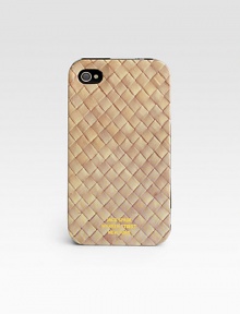 Intricate basketweave pattern lends an unique finish to a protective hard shell case for your Apple iPhone.Plastic6W x 5HImported