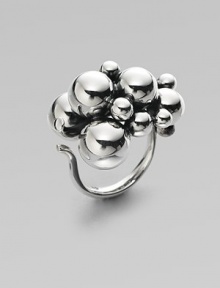 Make a simple statement with this sterling silver piece featuring an organic cluster of spheres. Sterling silverAdjustable fit Width, about 1Imported