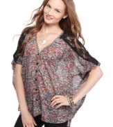 Sugar & Spice's printed top is ultra-thin with a casual fit. Pair with your fave pair of jeggings for a relaxed look.