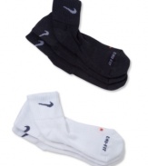 Your shoes and feet will thank you when you finish your workout wearing these quarter-length socks from Nike.