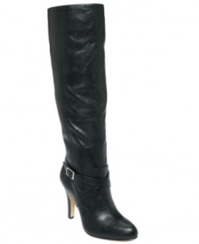 Step proudly in the Thalia wide calf tall dress boots by INC International Concepts.