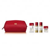 This spring, with your purchase of the Cellcosmet Sensitive Day and Sensitive Night Cream, you will receive this luxurious red leather travel bag with a 1.7 oz. Gentle Cream Cleanser and 4.2 oz. Active Tonic Lotion as our gift to you. Sensitive Cellular Value Set includes: Red Leather Travel Bag, 1 oz. Sensitive Day, 1 oz. Sensitive Night, 1.7 oz. Gentle Cleanser Cream and 4.2 oz. Tonic Lotion.