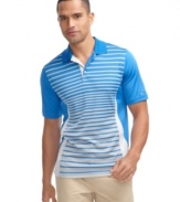 Look great, feel great, play great. This stylish performance polo from Greg Norman Tasso Elba's got you covered.