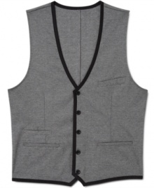 This sleek vest from American Rag strikes the balance between modern and formal.