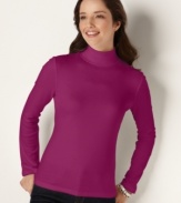 Charter Club brings a classic mock turtleneck at a price you can't pass up! A selection of go-with-anything colors means you can snag more than one.