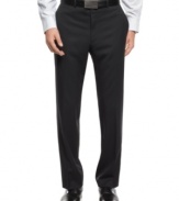 Every man's essential. These slim-fit black pants from Calvin Klein are a must-have for every modern wardrobe.