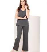 Unwind and throw on a soft tank from Jones New York for an evening of comfort and relaxation. (Clearance)