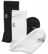 Kick your workout into high gear with these crew length socks from Under Armour.